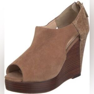 Rebecca Minkoff Suede Animal Print D’Orsay Wedges